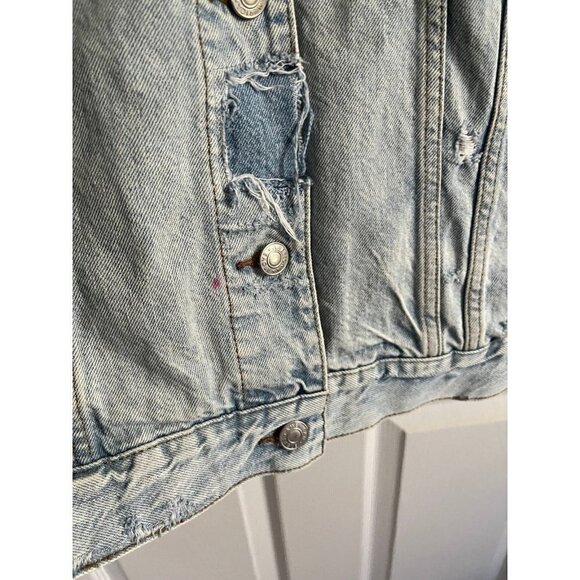 American Eagle Aerie Distressed Jean Jacket - Picture 3 of 3